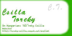 csilla toreky business card